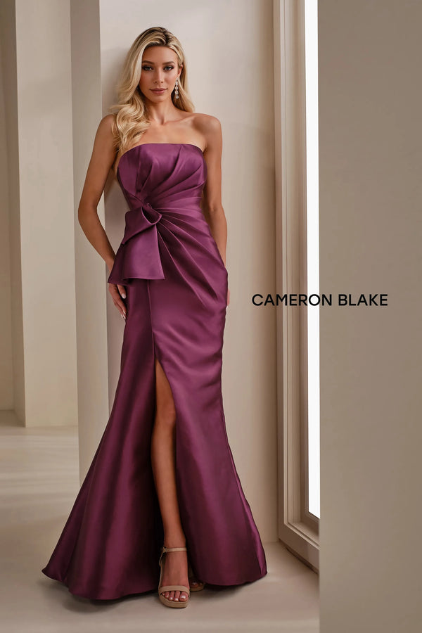 Cameron Blake CB909 Long Mermaid Formal Pleated Evening Gown