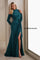 Formal Dresses Long Formal Slit Evening Dress Parisian Green