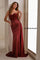 Formal Dresses Sequin Long Formal Fitted Evening Gown Wine