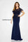Mother of the Bride Dresses Beaded Long Lace Mother of the Bride Dress Navy Blue