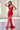 Prom Dresses Fitted Formal Long Slit Beaded Applique Prom Dress  Red