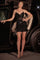 Cocktail Dresses Short Fitted Corset Sequin Mini Cocktail Dress Black