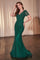 Formal Dresses Long Beaded Fitted Formal Dress Emerald