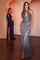 Prom Dresses Long Formal Sequin Fitted Prom Dress Smoky Blue