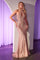 Prom Dresses Long Formal Sequin Fitted Prom Dress Mocha Gold