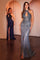 Prom Dresses Long Formal Sequin Fitted Prom Dress Smoky Blue