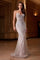 Prom Dresses Formal Sequin Fitted Long Prom Dress Silver Nude