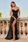 Prom Dresses Fitted Long Formal Beaded Prom Dress Black