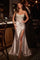 Prom Dresses Fitted Long Formal Beaded Prom Dress Silver