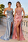 Prom Dresses Fitted Long Formal Beaded Prom Dress Blush