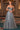 Prom Dresses Glitter Long Formal A Line Beaded Prom Gown Smoky Blue
