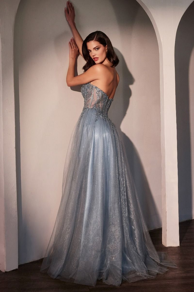 LaDivine CC487 A Line Long Layered Prom Dress