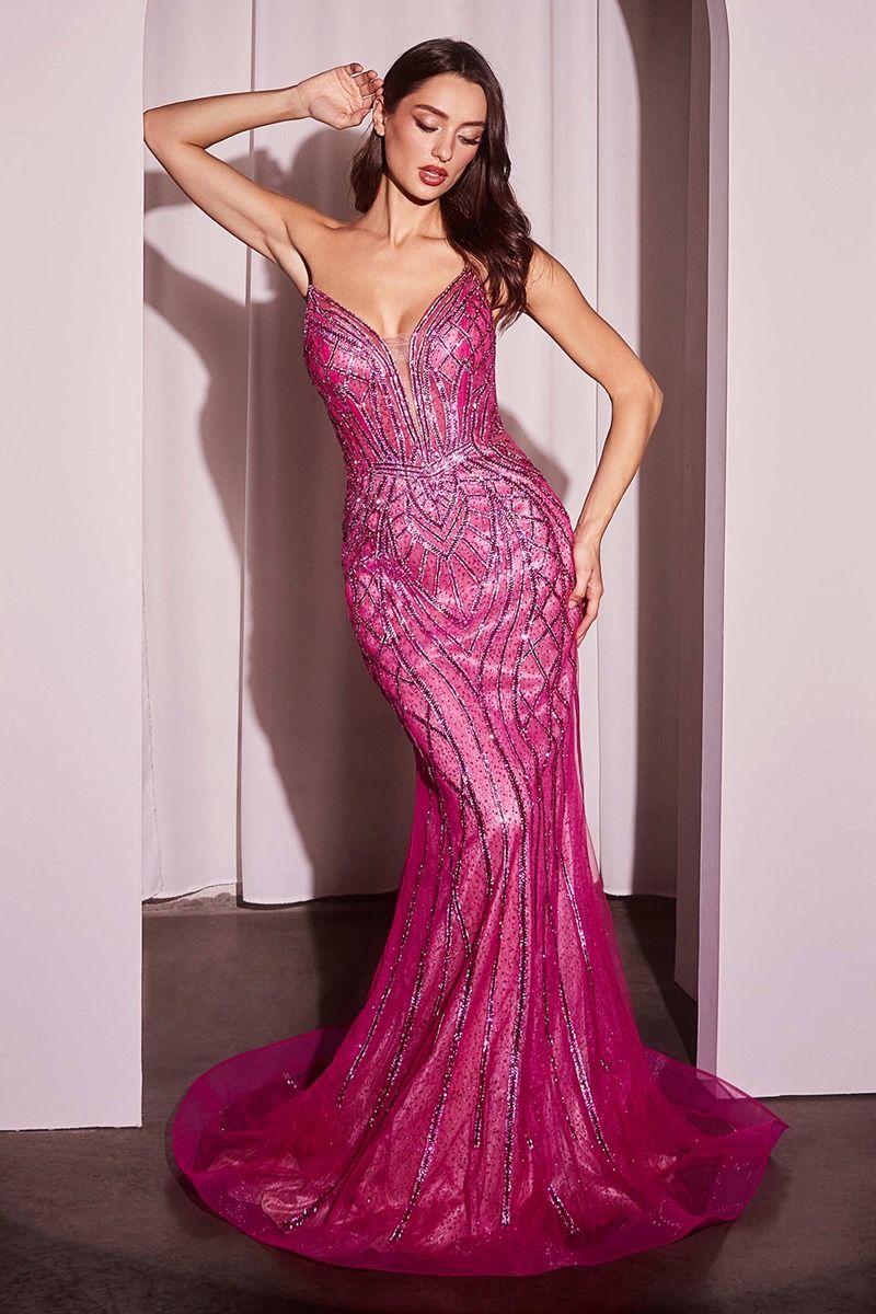 LaDivine Prom Long Glitter Dress Sale