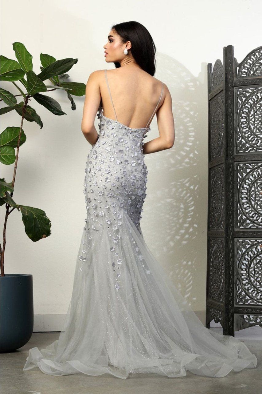 V-Neck Floor-Length Tulle Prom Mermaid/Trumpet May Queen RQ8089