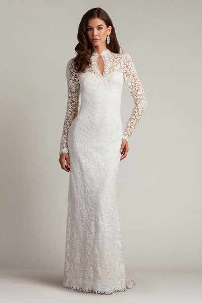 【TADASHI SHOJI】ミディ ドレス ハイロー Vライン ホワイト TADASHI SHOJI タダシショウジ YOKEホワイト後ろVドレス | 結婚