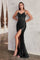 Prom Dresses Knotted Sequin Formal Prom Long Dress Black