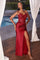 Prom Dresses Knotted Sequin Formal Prom Long Dress Burgundy