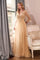 LaDivine CD0182 Long Sleeve Mother of the Bride Long Tulle Dress