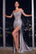 Cinderella Divine CD0186 Corset Long Prom Dress Silver