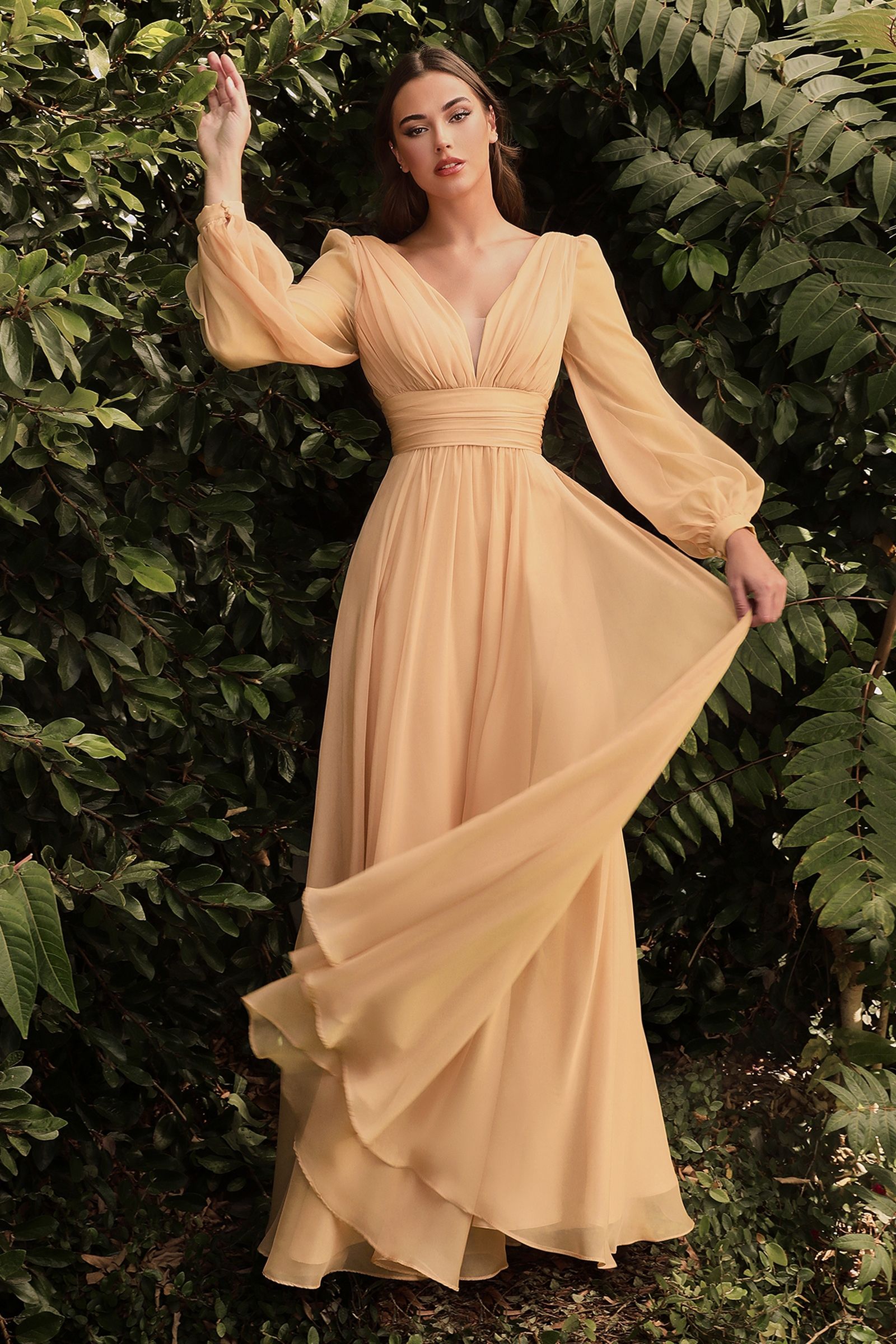 LaDivine CD0192 Long Sleeve Evening Formal Dress
