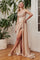 LaDivine CD0201 Long Draped Evening Gown