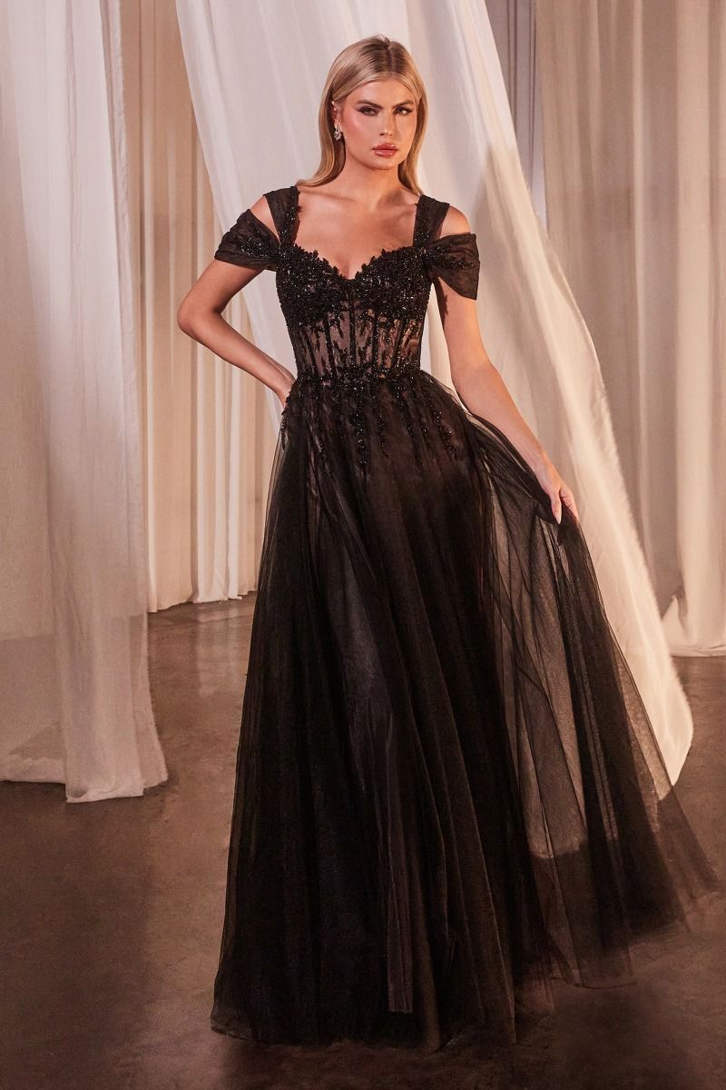 Ladivine CD0237 Prom Dress - Black-Nude | NewYorkDress Ladivine CD0237 Prom Dress - Black-Nude | NewYorkDress