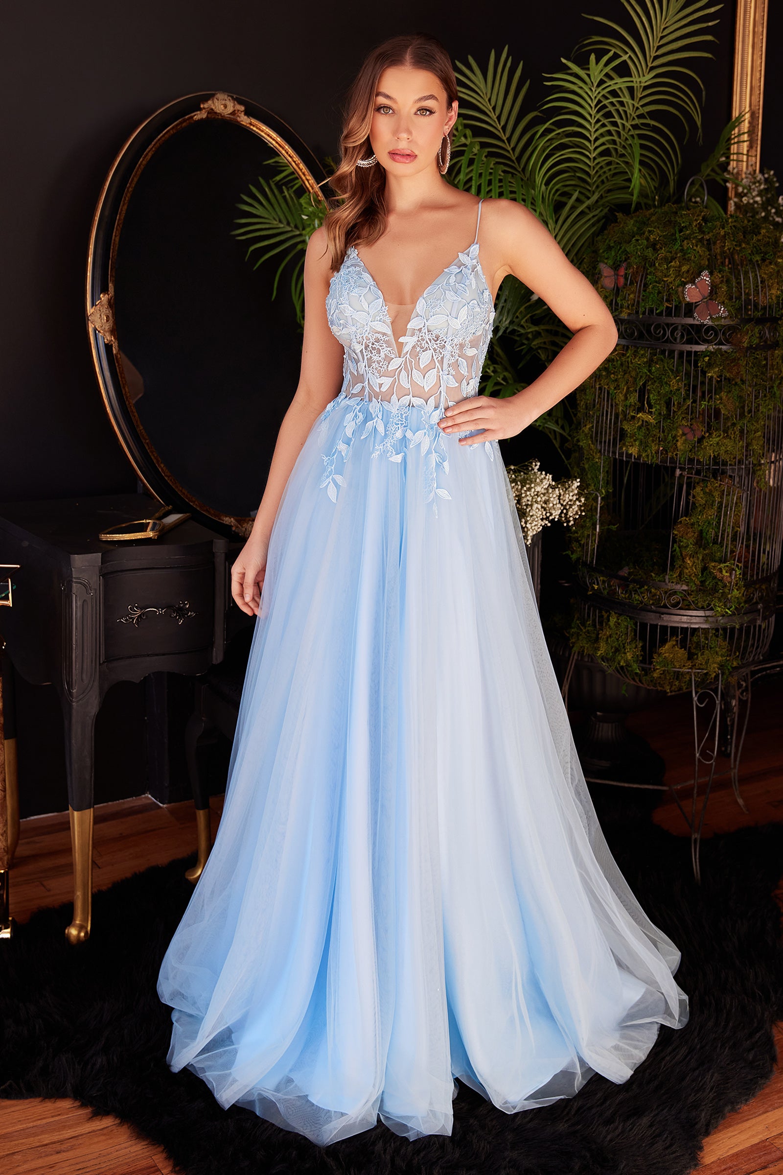 LaDivine CD2214 Spaghetti Strap Prom Dress