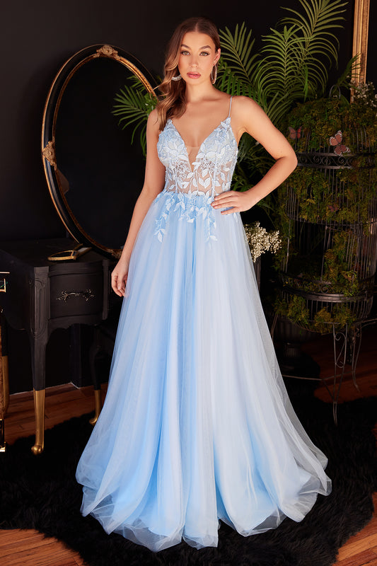 LaDivine CD2214 Spaghetti Strap Prom Dress