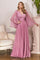 LaDivine CD242 Long Sleeve Pleated Evening Dress