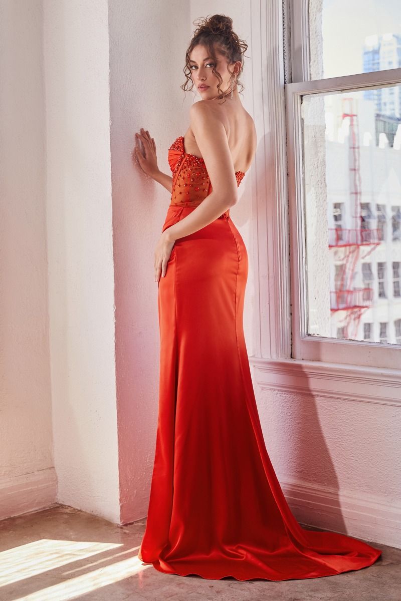 LaDivine CD295 Beaded Corset Formal Prom Dress