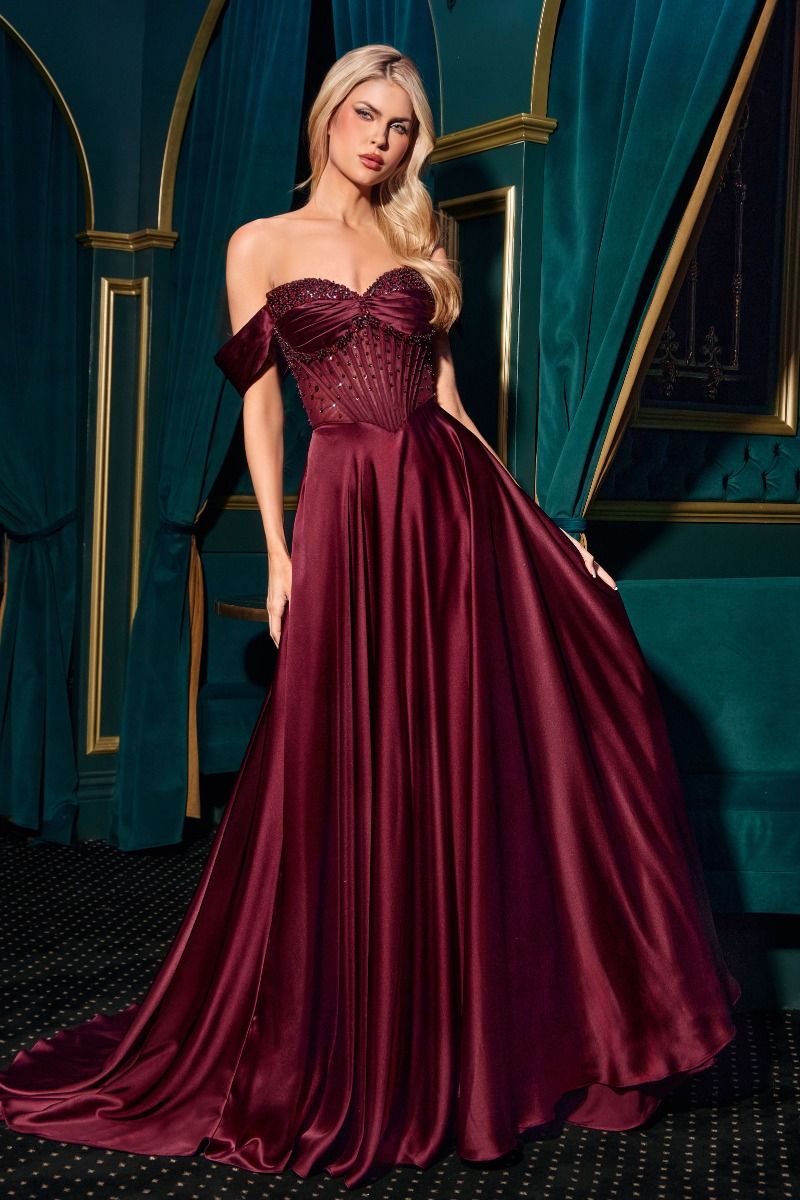LaDivine CD297 Prom Long Corset Beaded A Line Formal Gown LaDivine CD297 Prom Long Corset Beaded A Line Formal Gown