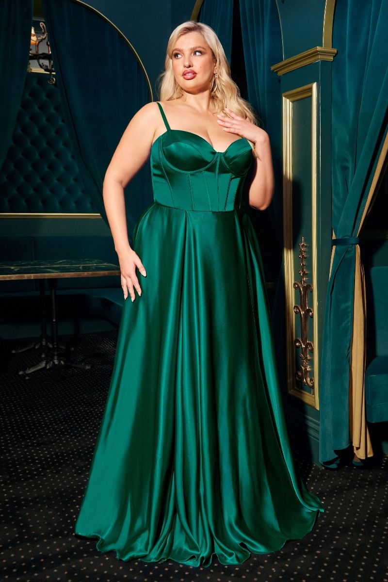 LaDivine CD337C Long Plus Size Formal Corset Dress