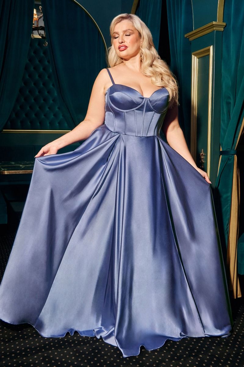 LaDivine CD337C Long Plus Size Formal Corset Dress