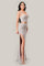 Prom Dresses Two Piece Formal Glitter Prom Long Dress Rose Champagne