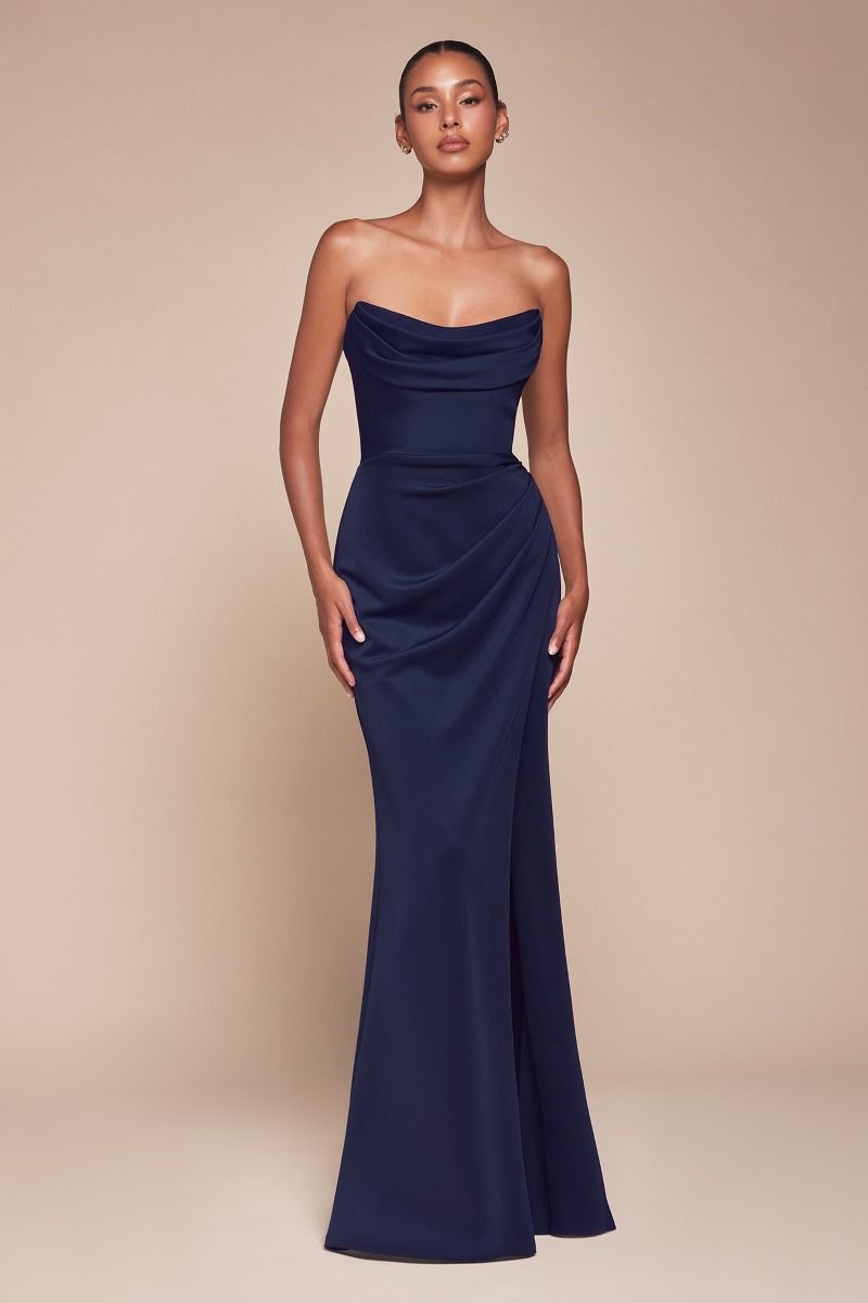 LaDivine CD355 Prom Formal Long Fitted Dress - Red