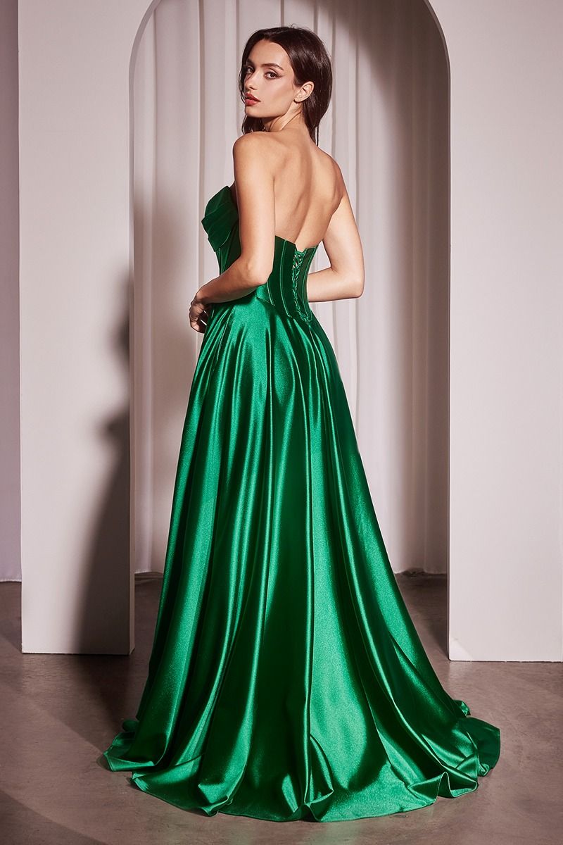 slim fit dress slacks Emerald Green Tulle Maxi Dress with a Corset Bustier