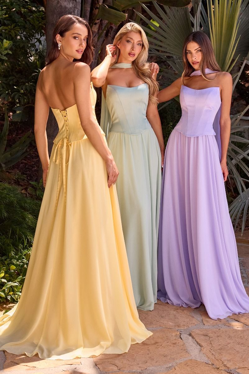 Prom Dresses Long Formal Corset A Line Prom Dress Lt Yellow