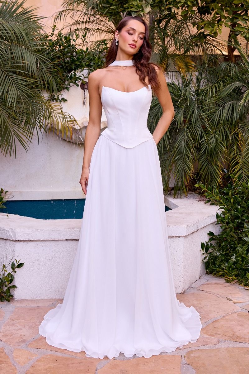 Prom Dresses Corset Formal Long A Line Prom Dress Off White