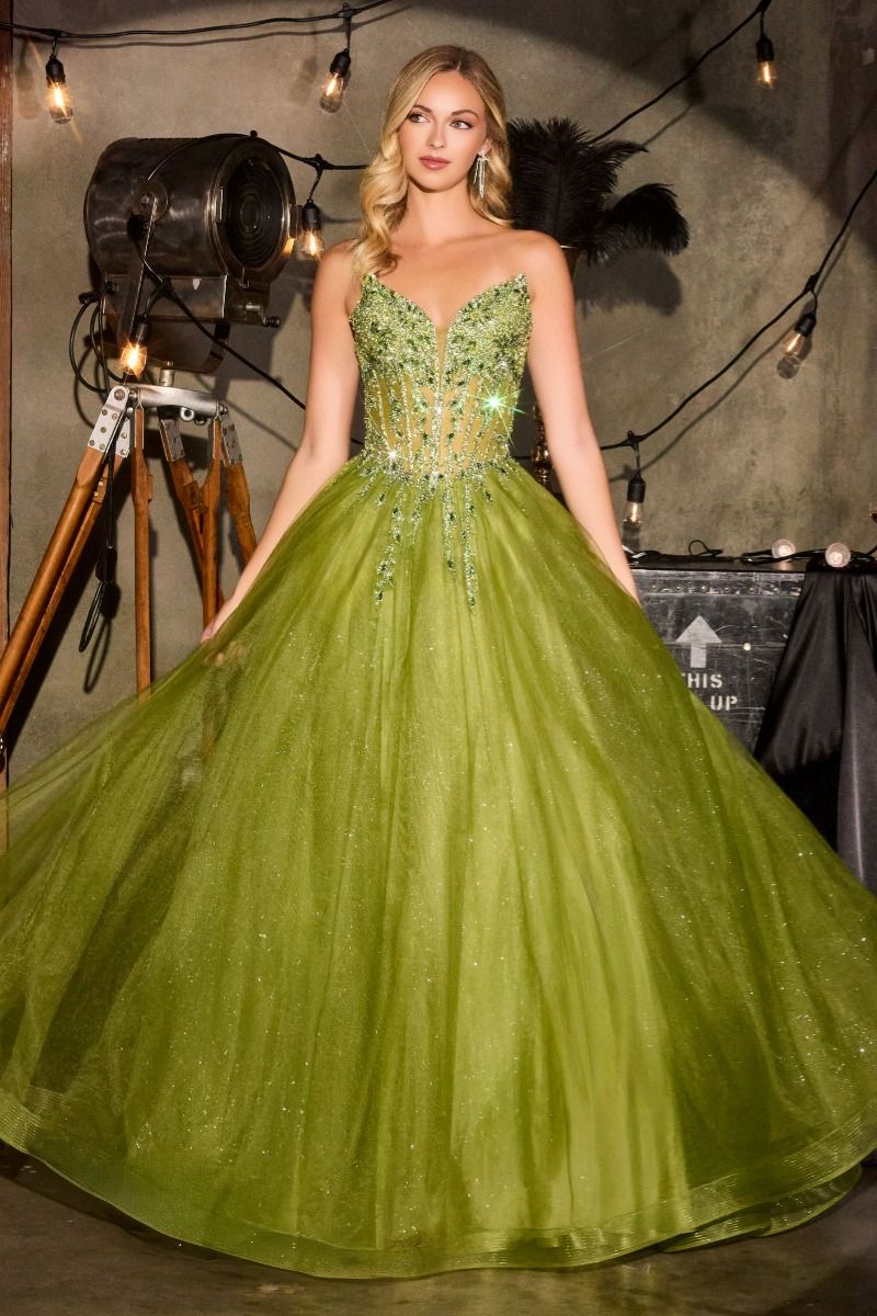 LaDivine CD721 Long Formal A Line Corset Sequin Prom Dress – The Dress  Outlet