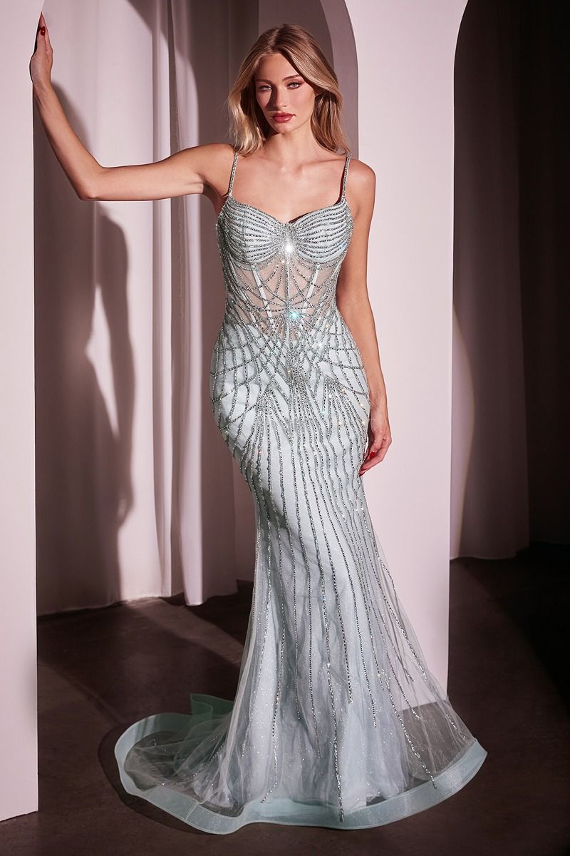 LaDivine CD766 Beaded Long Formal Prom Dress