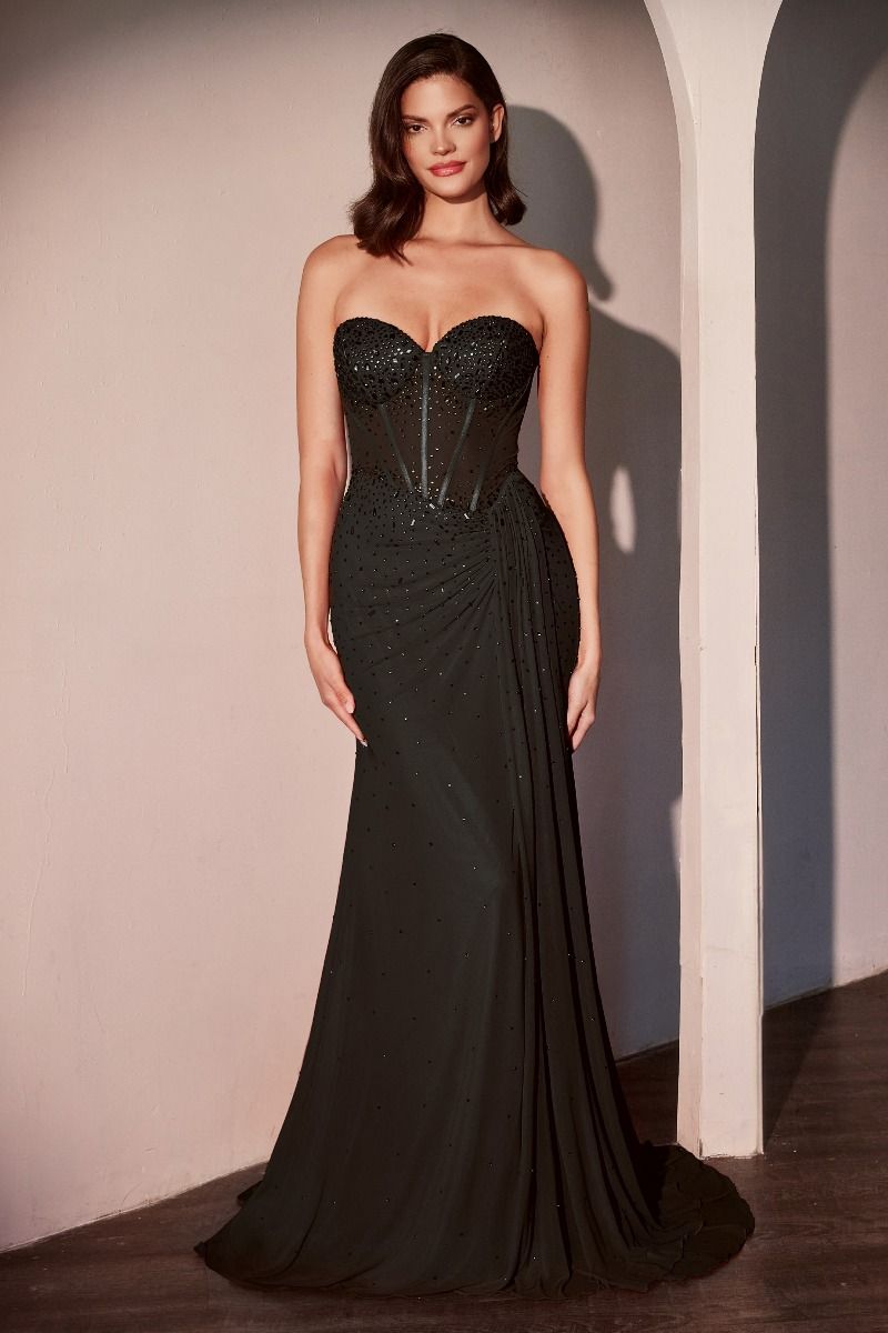 LaDivine CD770 Formal Long Prom Fitted Evening Dress