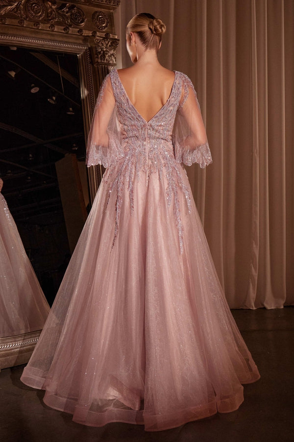 Formal Dresses A Line Applique Long Formal Dress Mauve