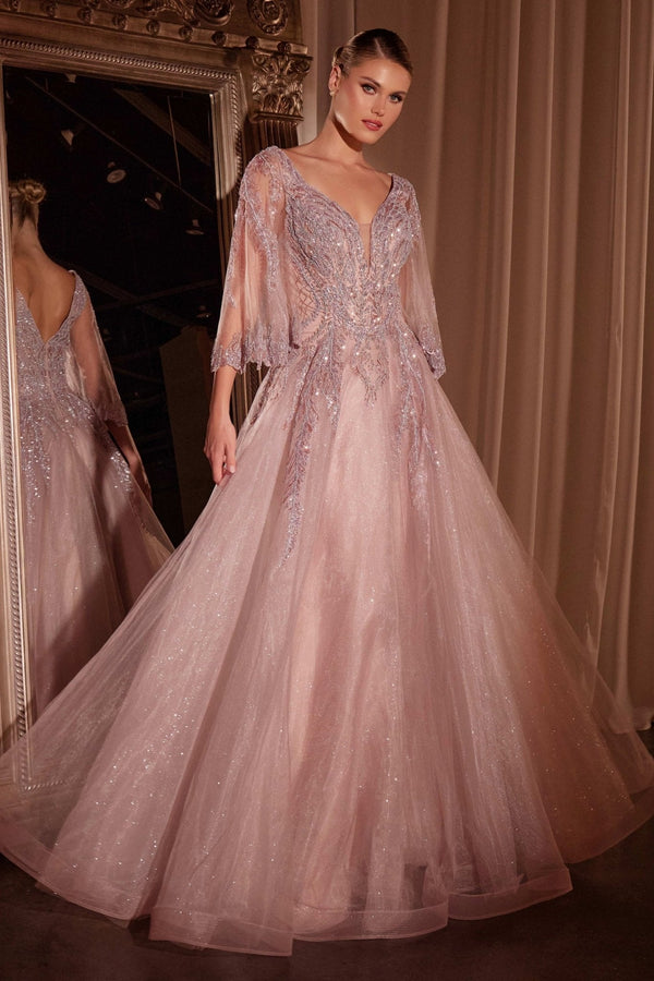 Formal Dresses A Line Applique Long Formal Dress Mauve