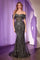 Prom Dresses Beaded Long Formal Fitted Prom Black