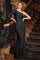 Formal Dresses Formal Long Fitted Slit Evening Gown Black
