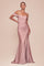 Prom Dresses Long Formal Fitted Evening Prom Dress Dusty Rose