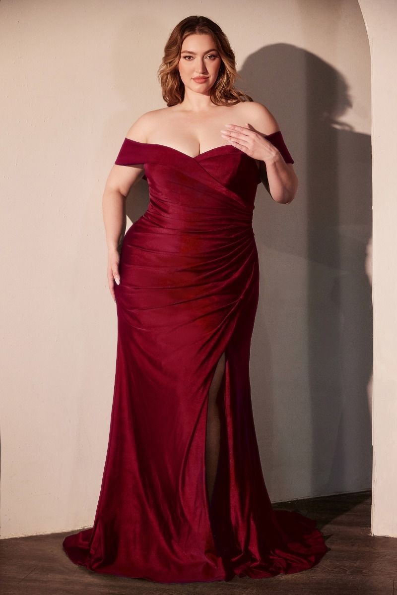 LaDivine CD790C Plus Size Formal Long Fitted Prom Dress