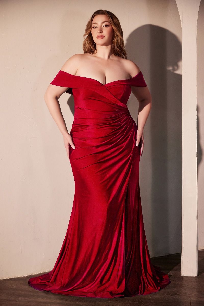 LaDivine CD790C Plus Size Formal Long Fitted Prom Dress