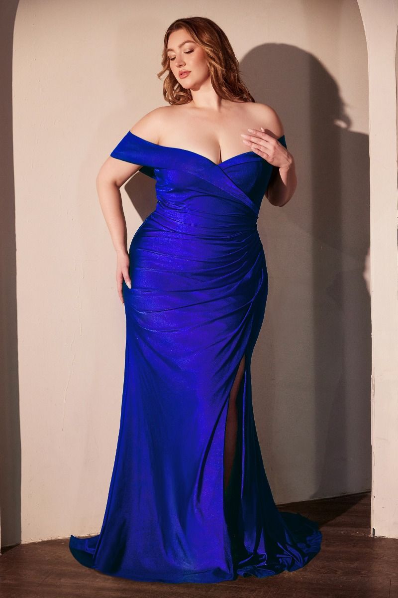 LaDivine CD790C Plus Size Formal Long Fitted Prom Dress