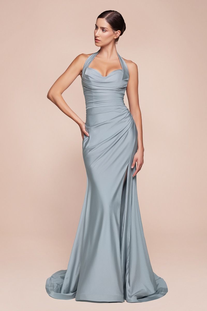 LaDivine CD796C Plus Size Long Formal Fitted Prom Dress